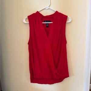I.N.C. International Concepts
Women's Sleeveless Faux Wrap Blouse, red, medium